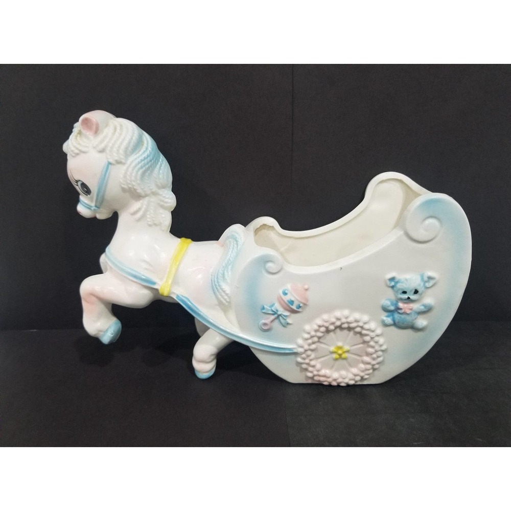 Pony and carriage baby planter